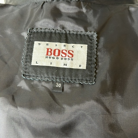 Hugo Boss Select Line Vintage Lambskin Leather Blazer Jacket Black Women’s Sz38 - Picture 8 of 11